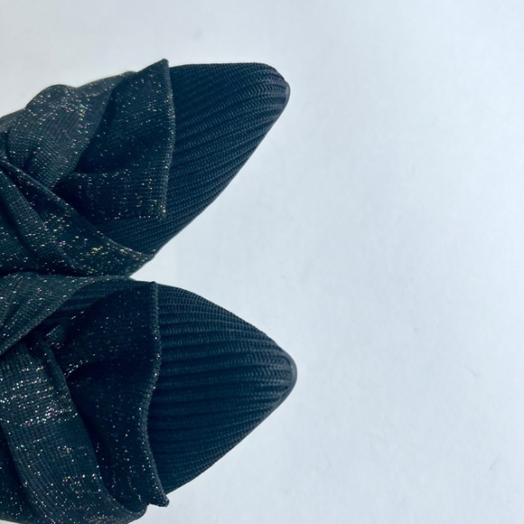 New Vivaia Black Textile Bow Point Toe Rubber Outsole Mules size EUR 39, US 8.5 - Picture 10 of 14